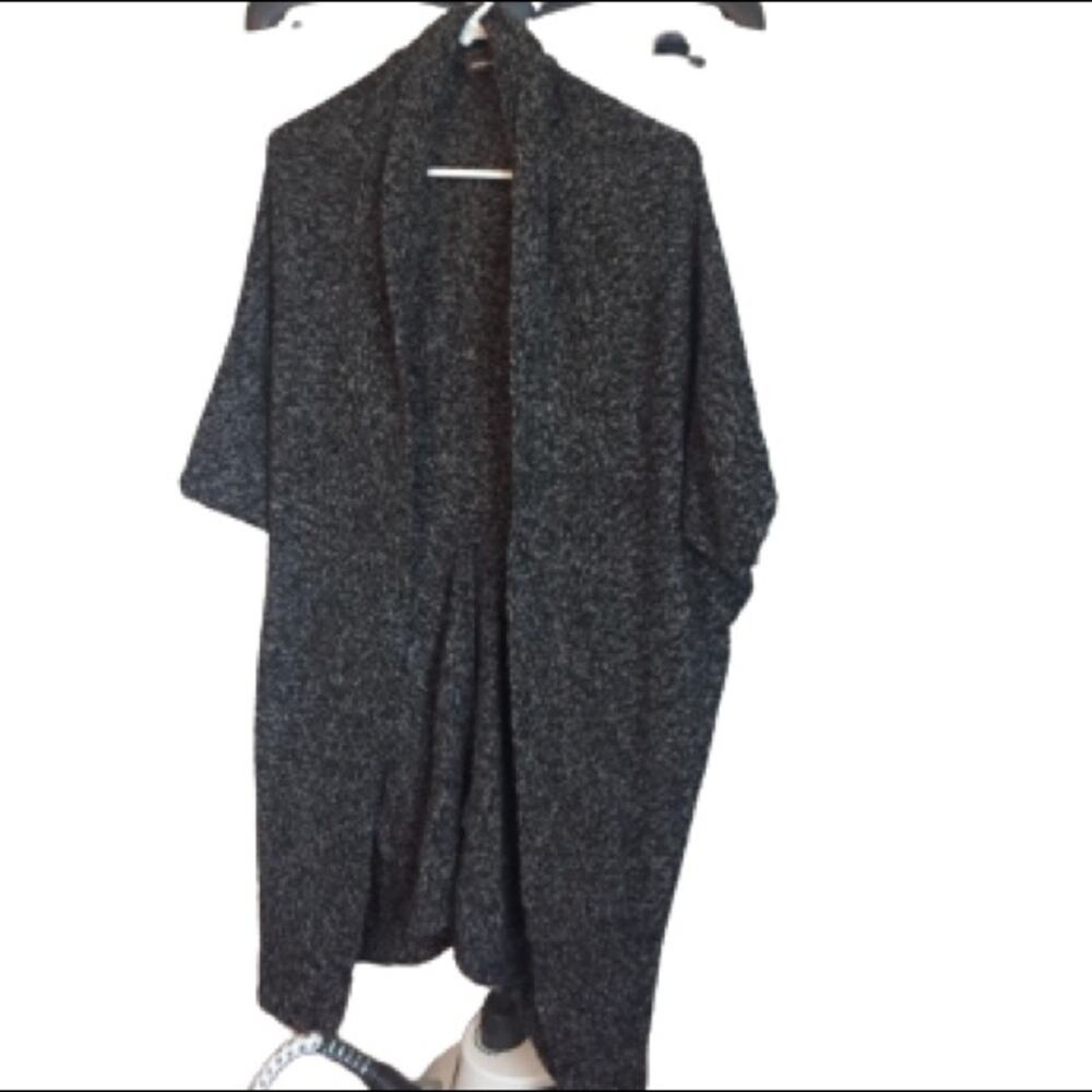 ADREINNE VITTADINI Marled Gray Knit Long Cardigan